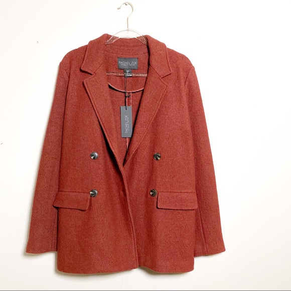 Rachel Zoe Double Breasted Wool Blend Coat